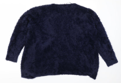 Klass Womens Blue   Cardigan Jumper Size XL