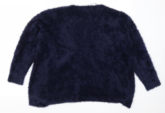 Klass Womens Blue   Cardigan Jumper Size XL