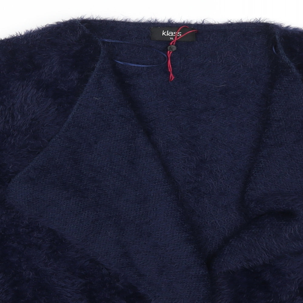 Klass Womens Blue   Cardigan Jumper Size XL
