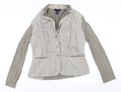 Kapalua Womens Beige   Jacket Blazer Size 14