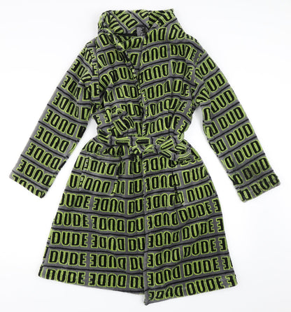 Tilt Boys Green Solid   Robe Size 10 Years  - dude