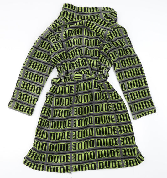 Tilt Boys Green Solid   Robe Size 10 Years  - dude