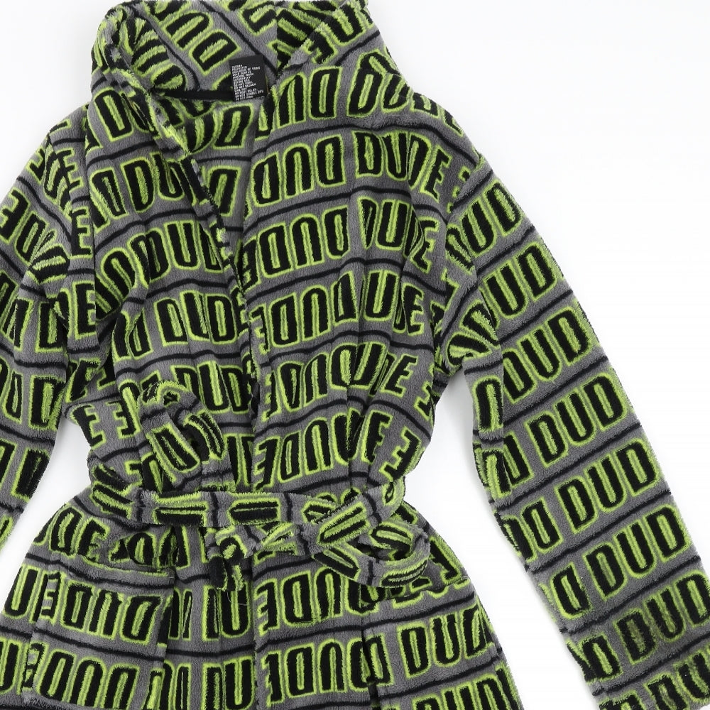 Tilt Boys Green Solid   Robe Size 10 Years  - dude