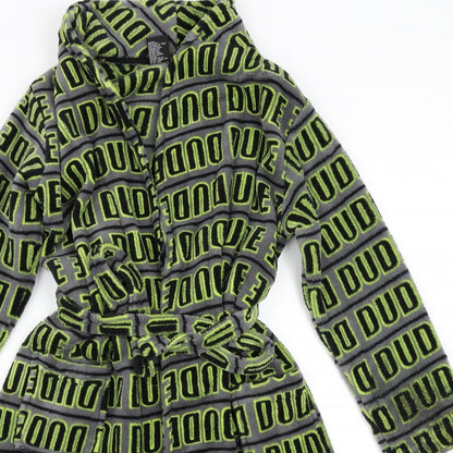 Tilt Boys Green Solid   Robe Size 10 Years  - dude