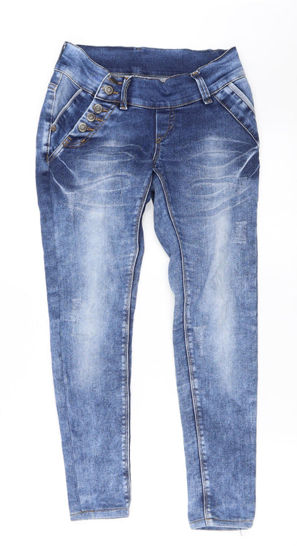Sevda Womens Blue  Denim Skinny Jeans Size 10 L27 in