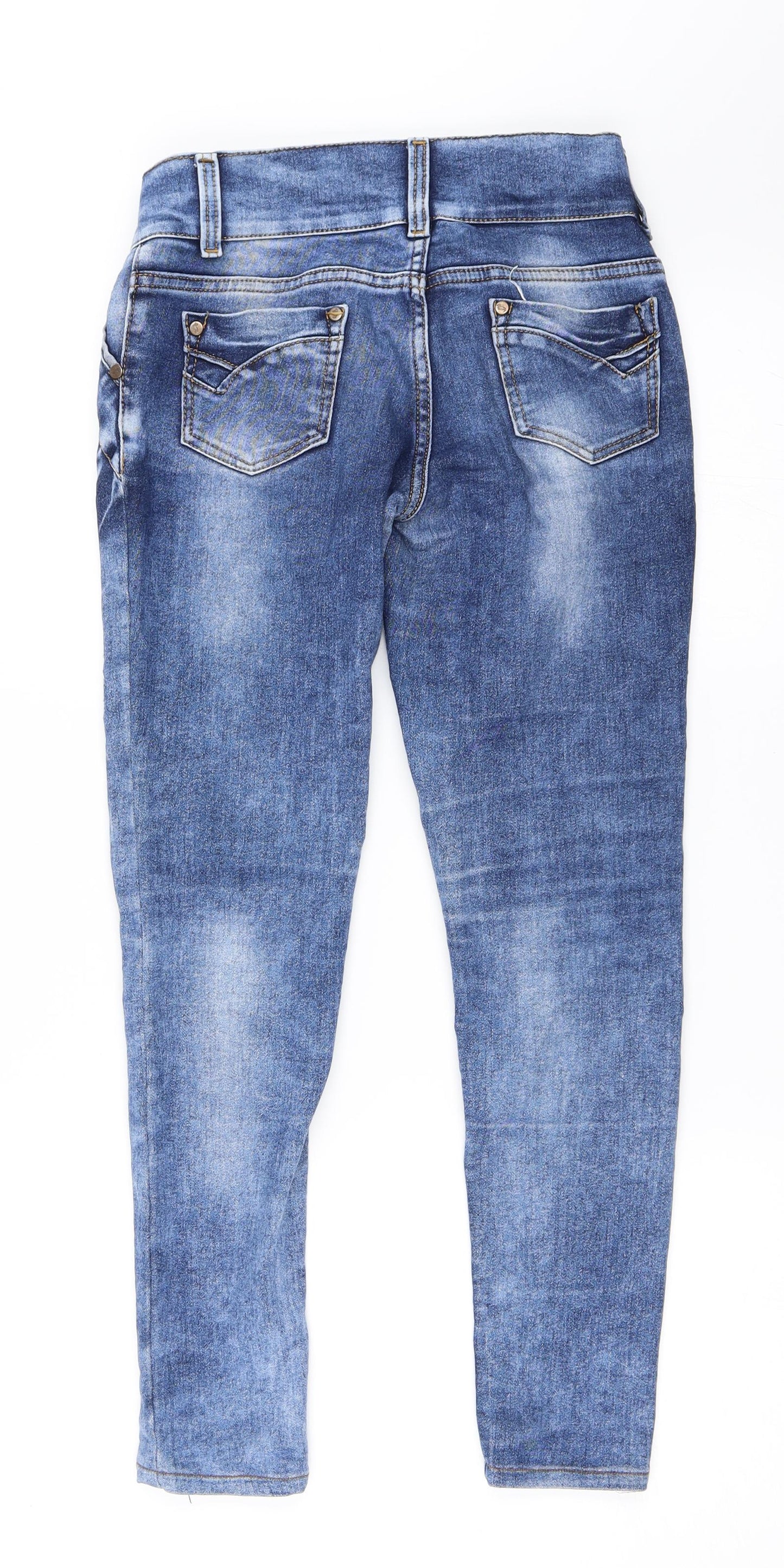 Sevda Womens Blue  Denim Skinny Jeans Size 10 L27 in