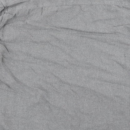 Mens UK Size M Easy Grey  Button-Up Long Sleeve Casual Shirt