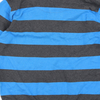 Cedar Wood State Mens Blue Striped  Pullover Jumper Size L