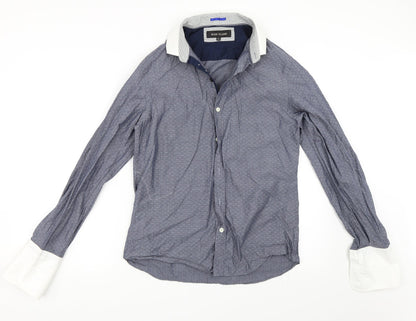 River Island Mens Blue    Button-Up Size 16.5