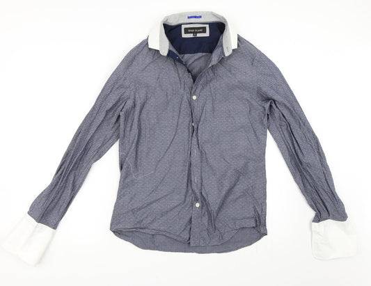 River Island Mens Blue    Button-Up Size 16.5