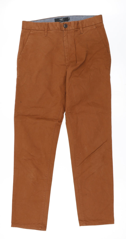 Womens UK Size 30 in NEXT Slim Fit Chino Brown Trousers