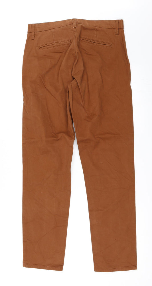 Womens UK Size 30 in NEXT Slim Fit Chino Brown Trousers