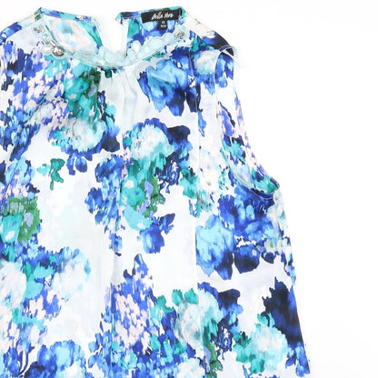 Womens UK Size 8 Belle Vere Blue Basic Blouse