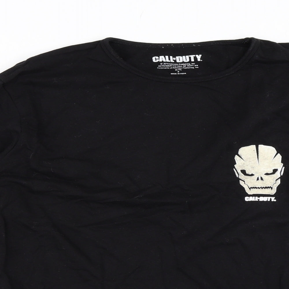 Primark Mens Black    T-Shirt Size S  - call of duty COD