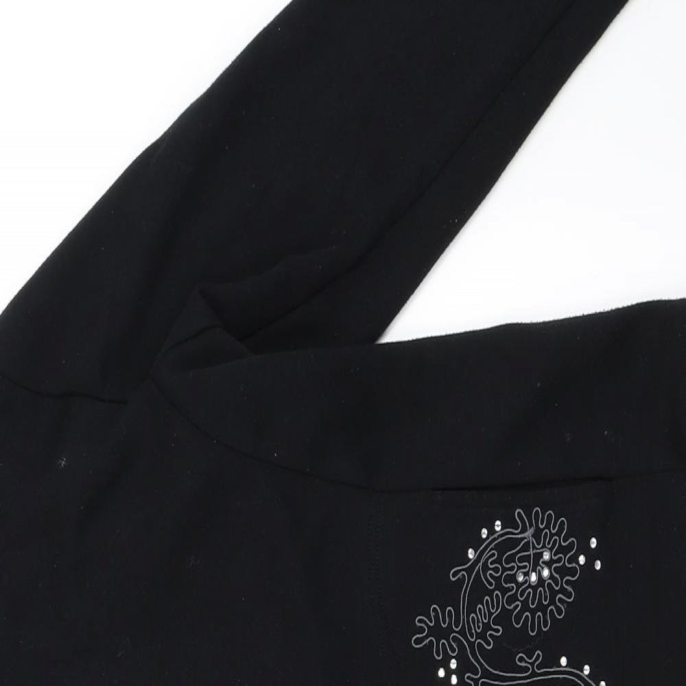 Fabrizo Womens Black   Full Zip Sweatshirt Size S