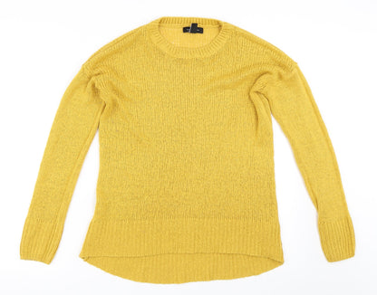 New Look Womens Yellow   Pullover Jumper Size M