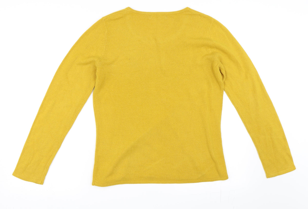 Bonmarché Womens Yellow Pullover Jumper Size S