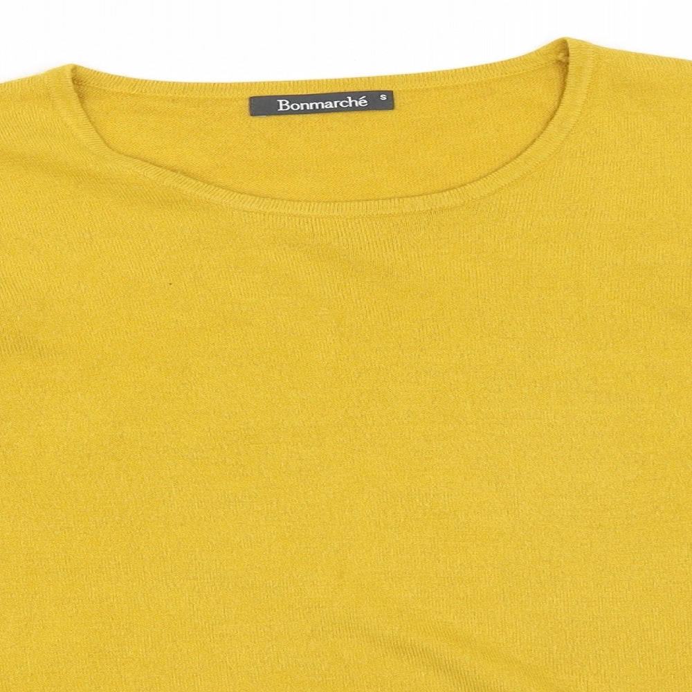 Bonmarché Womens Yellow Pullover Jumper Size S