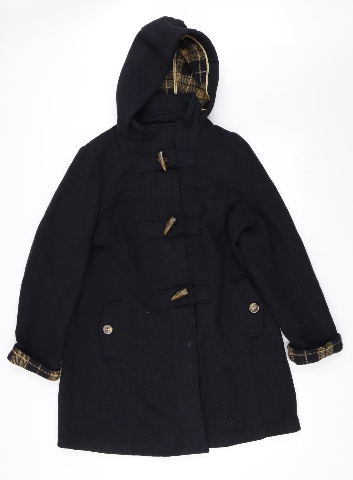 George Womens Black   Overcoat Coat Size 10