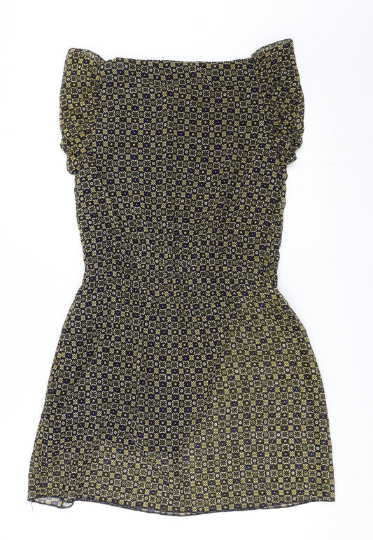 MELA LOVE LONDON Womens Blue Geometric  Shift  Size 12