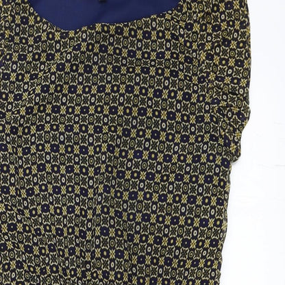 MELA LOVE LONDON Womens Blue Geometric  Shift  Size 12