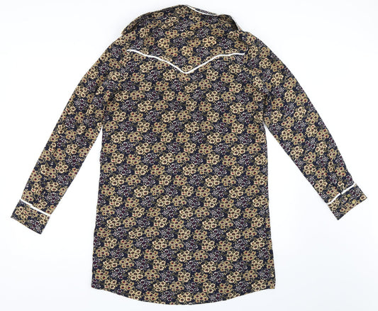 Boohoo Womens Blue Floral  Shirt Dress  Size 10
