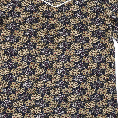 Boohoo Womens Blue Floral  Shirt Dress  Size 10