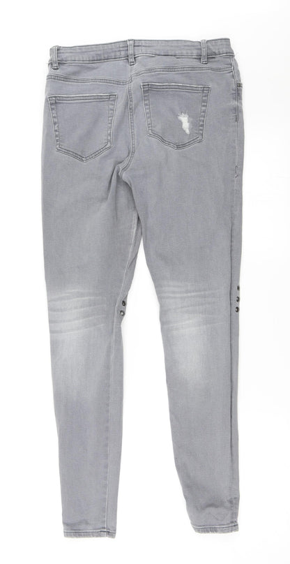 Matalan Womens Grey  Denim Skinny Jeans Size 10 L29 in
