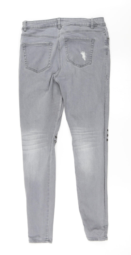 Matalan Womens Grey  Denim Skinny Jeans Size 10 L29 in