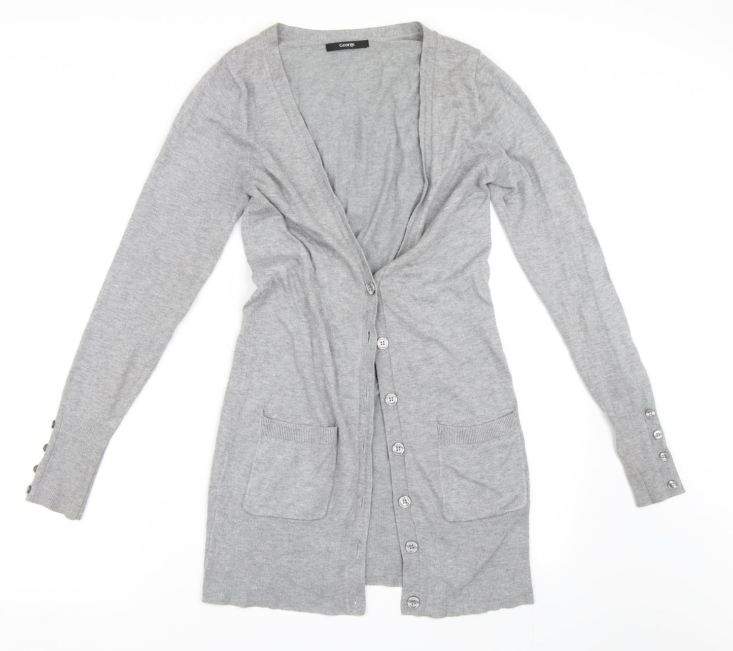 George Womens Grey   Cardigan Jumper Size 8