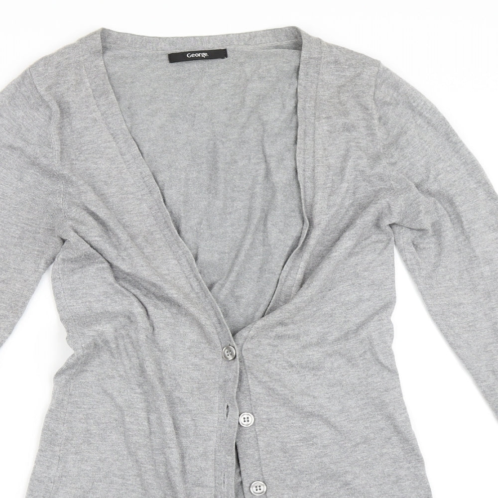 George Womens Grey   Cardigan Jumper Size 8