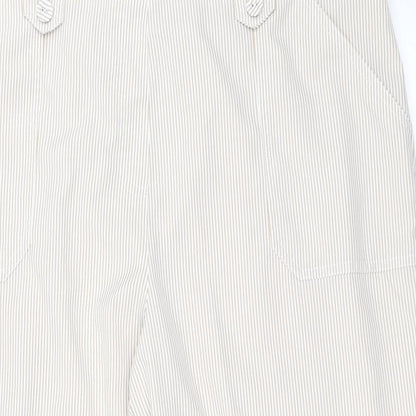 Emeliax Womens Beige Striped  Cropped Trousers Size XL L21 in