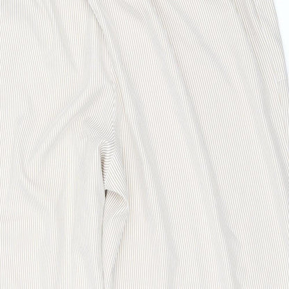 Emeliax Womens Beige Striped  Cropped Trousers Size XL L21 in
