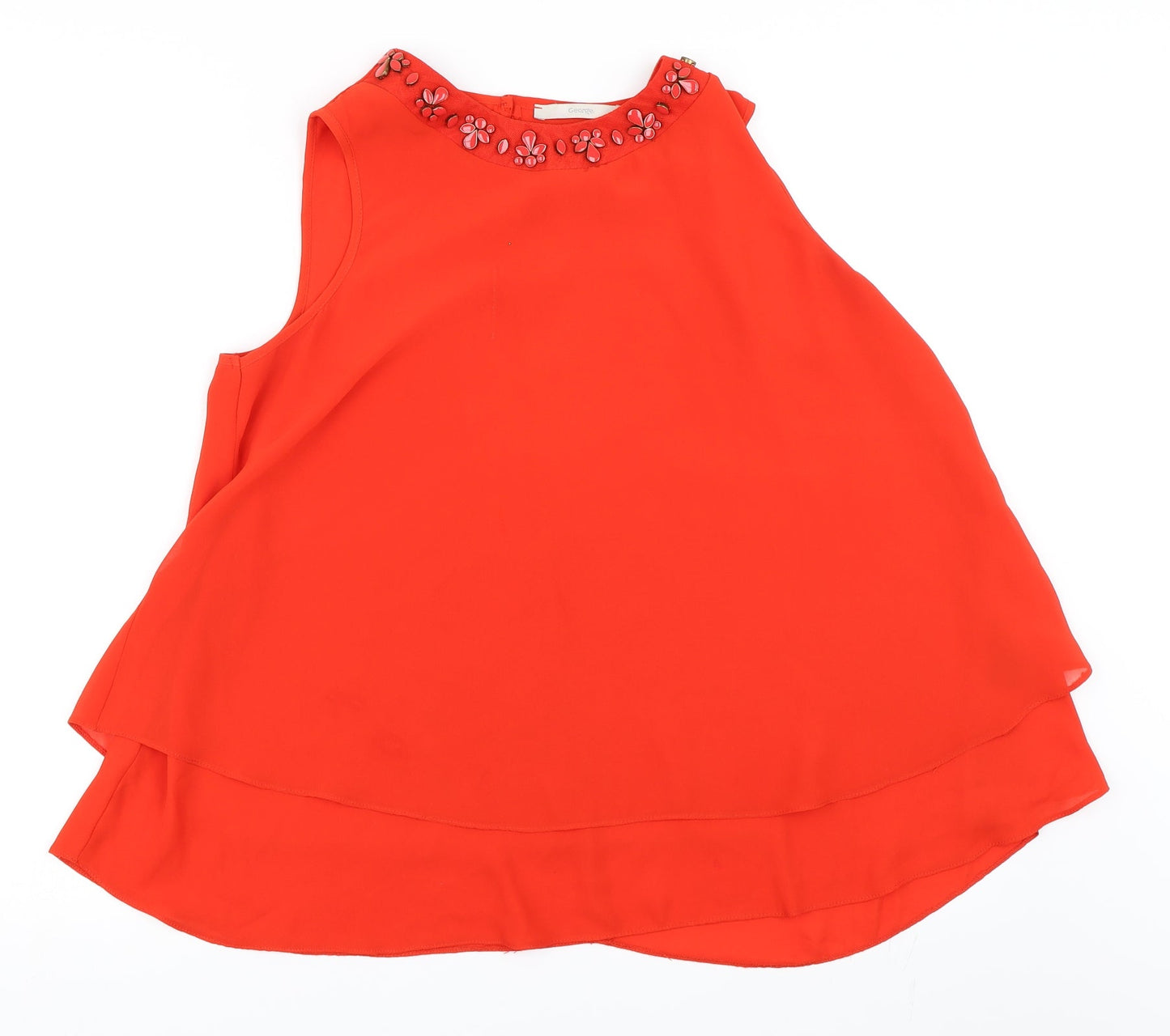 George Womens Red   Basic Blouse Size 12