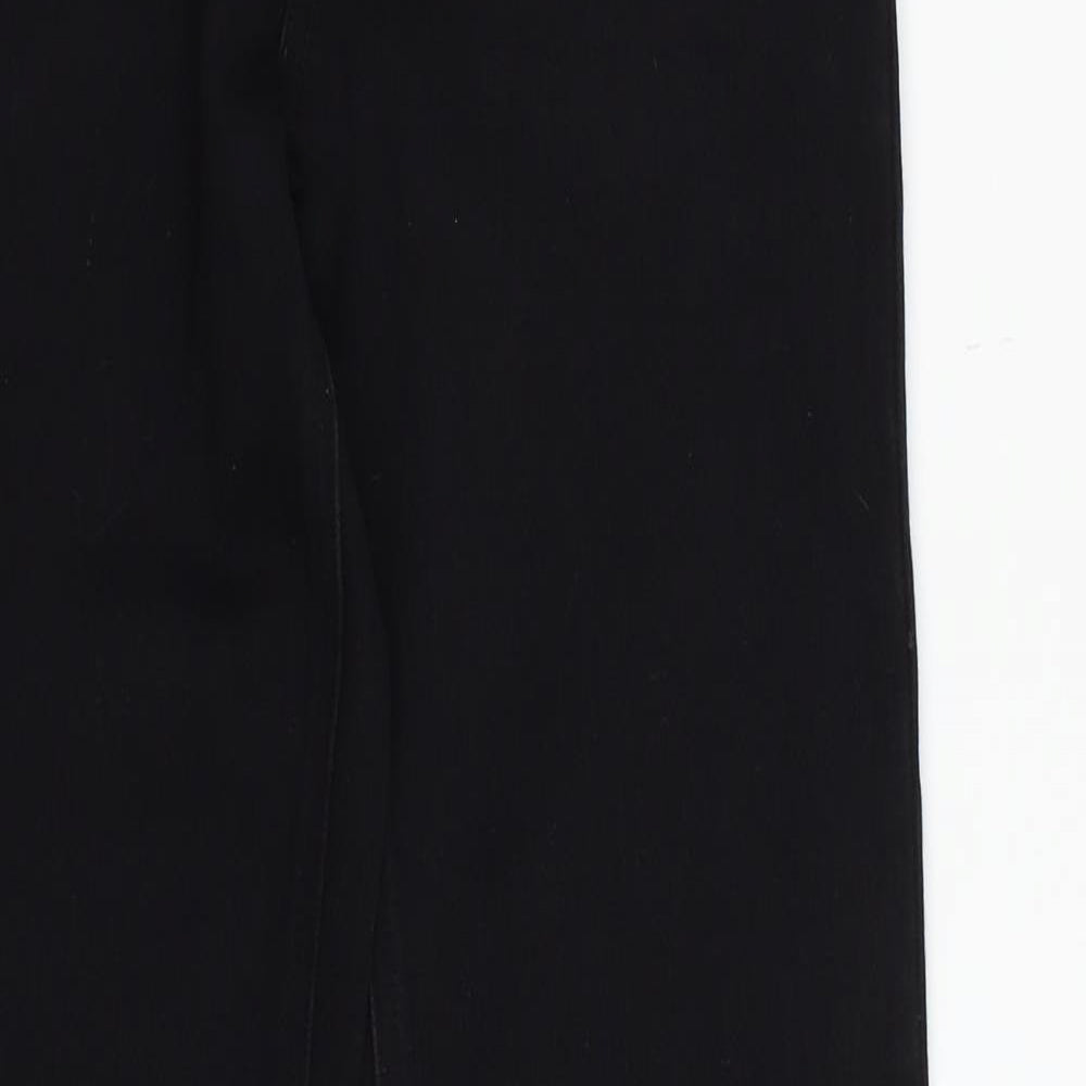 Womens UK Size 8 Preworn Regular Fit Straight Black Jeans