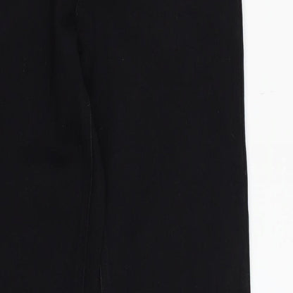 Womens UK Size 8 Preworn Regular Fit Straight Black Jeans
