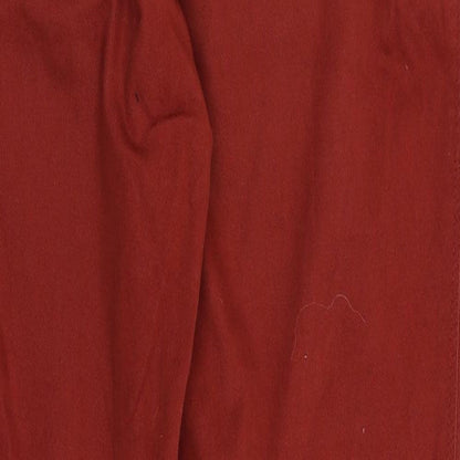 M&S Womens Red  Denim Straight Jeans Size 12 L30 in