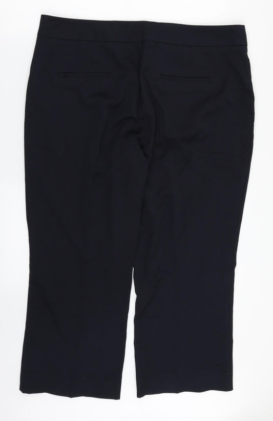Womens UK Size 18 Principles Regular Fit Dress Pants Black Trousers