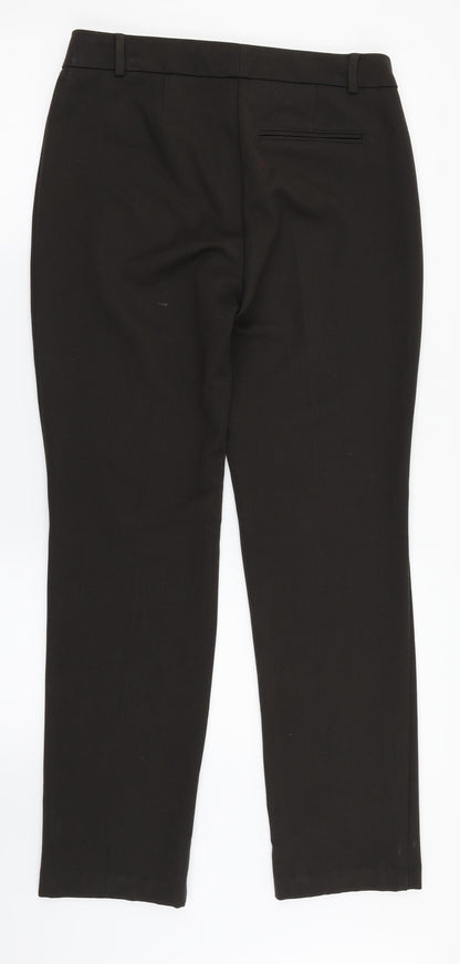 Womens UK Size 10 M&S Regular Fit Dress Pants Brown Trousers
