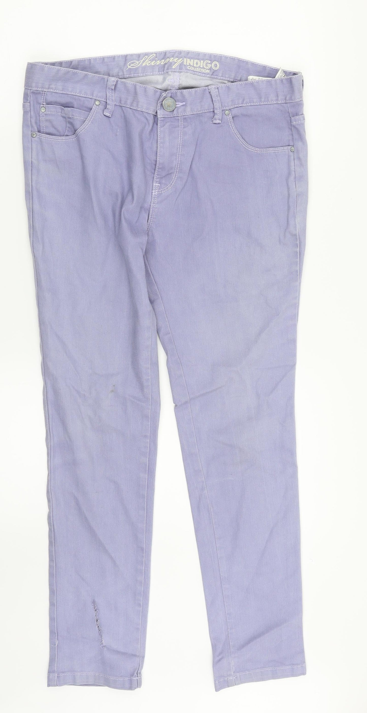 M&S Womens Purple  Denim Skinny Jeans Size 12 L28 in