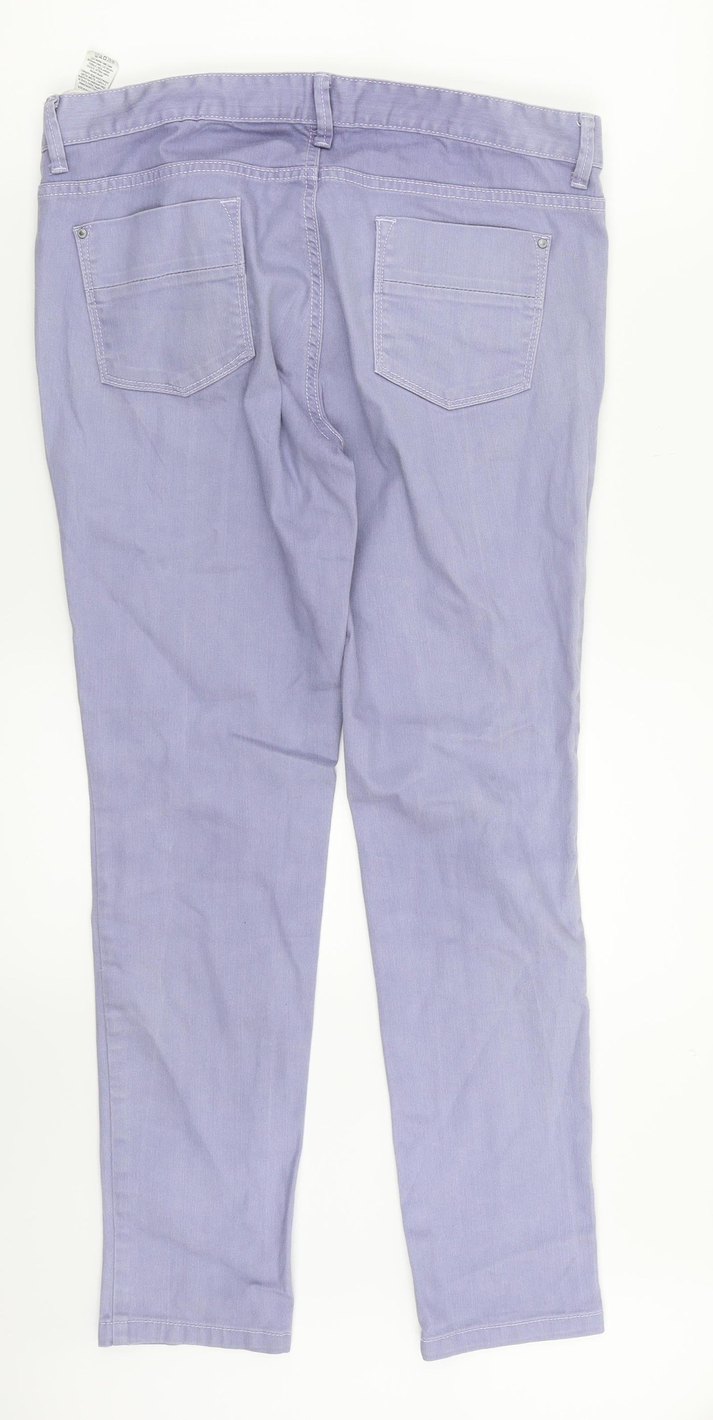 M&S Womens Purple  Denim Skinny Jeans Size 12 L28 in