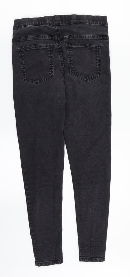 M&S Womens Black  Denim Jegging Jeans Size 10 L25 in