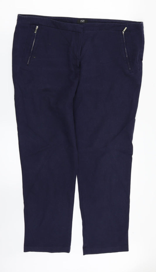 F&F Womens Blue   Trousers  Size 18 L24 in