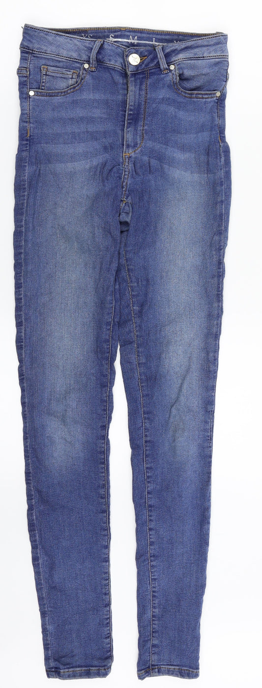 Never Denim Womens Blue  Denim Skinny Jeans Size XS L30 in