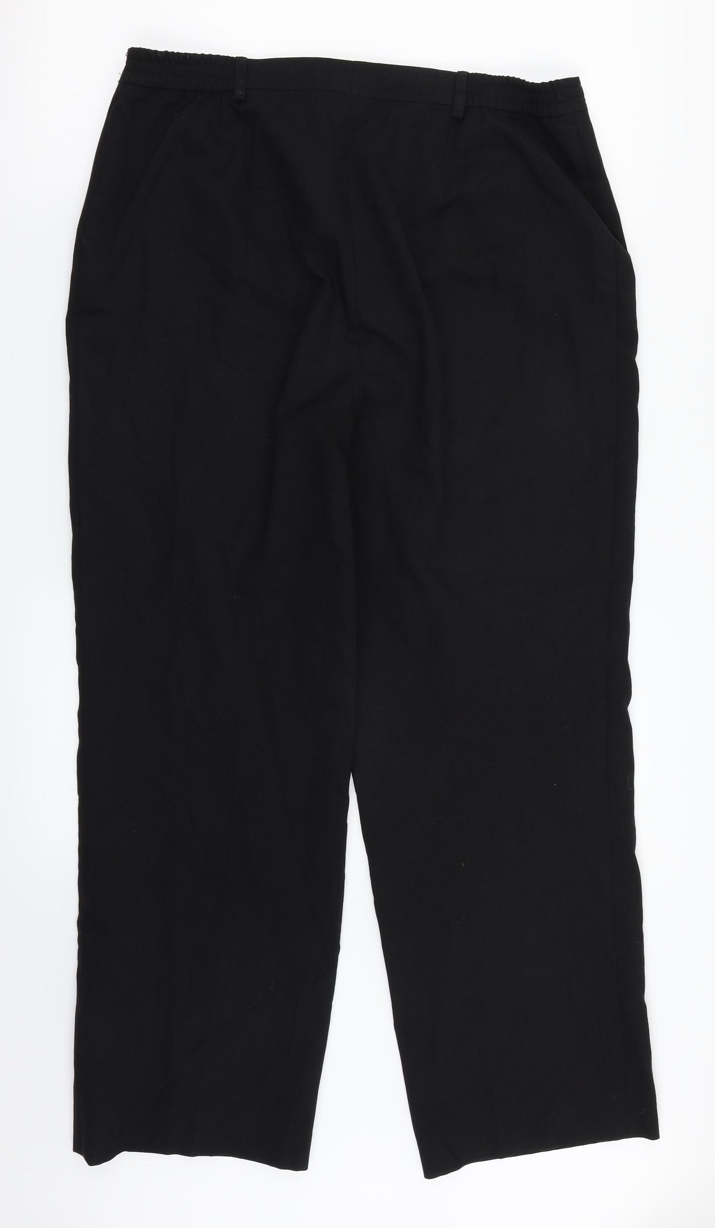 Womens UK Size 14 Gelco Regular Fit Dress Pants Black Trousers