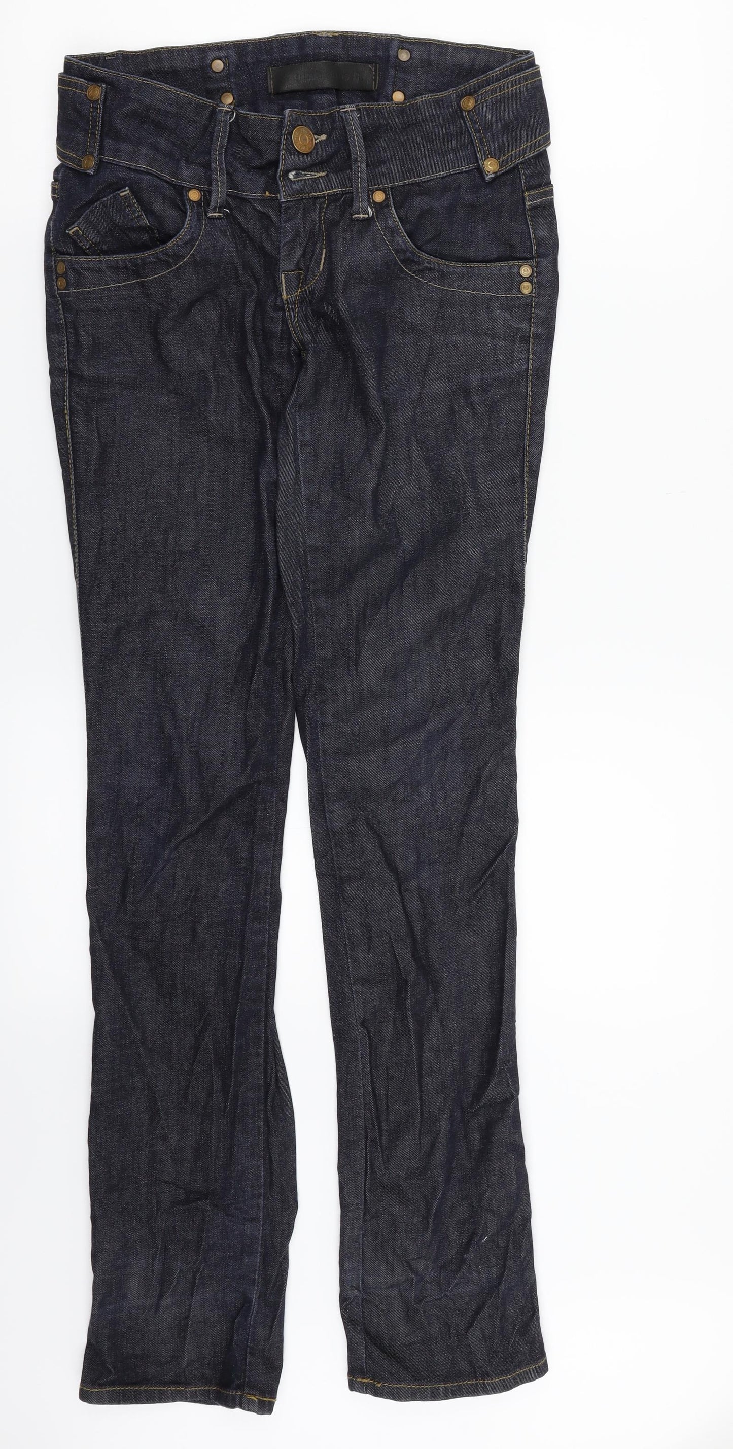 Gina Jeans Womens Blue  Denim Straight Jeans Size 27 in L34 in
