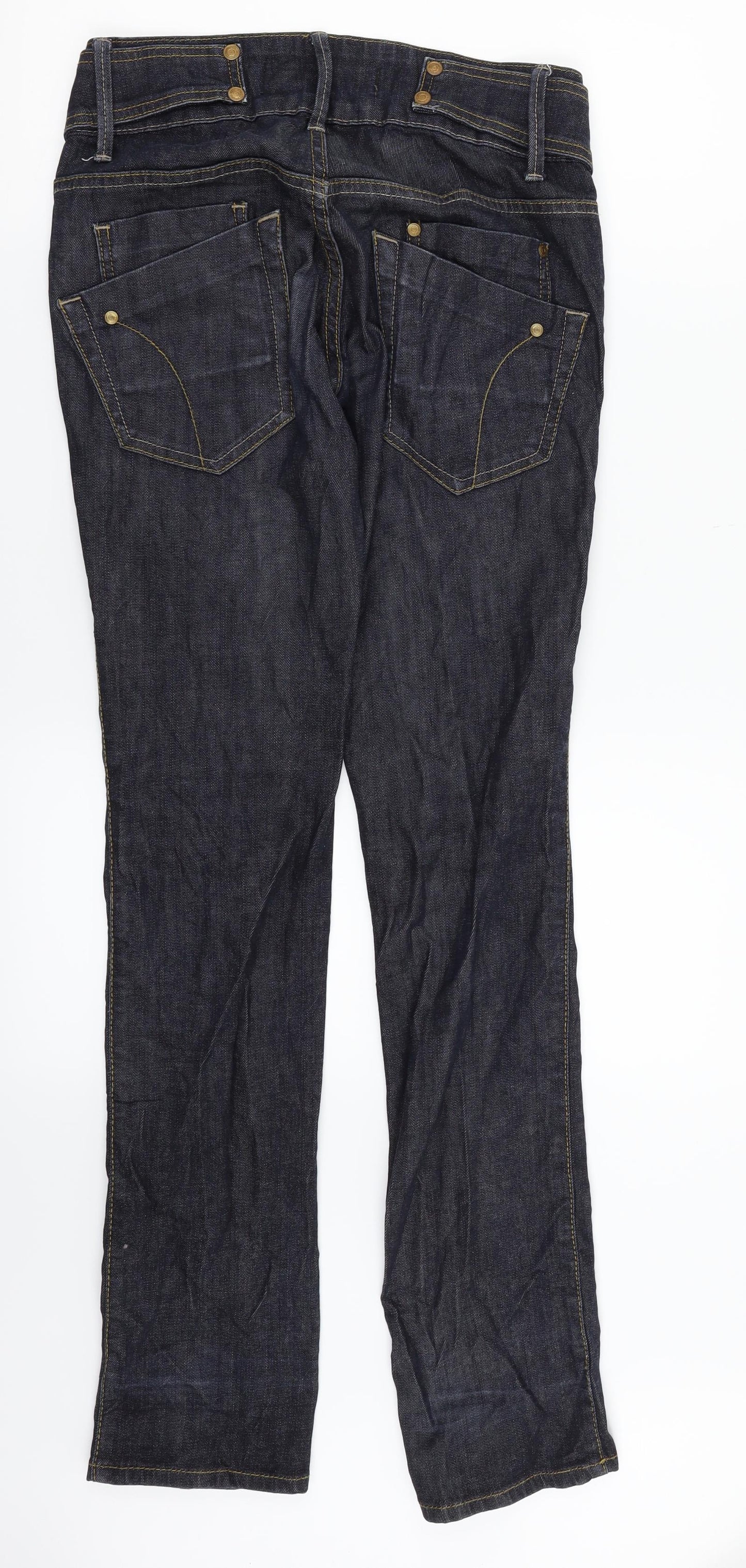 Gina Jeans Womens Blue  Denim Straight Jeans Size 27 in L34 in