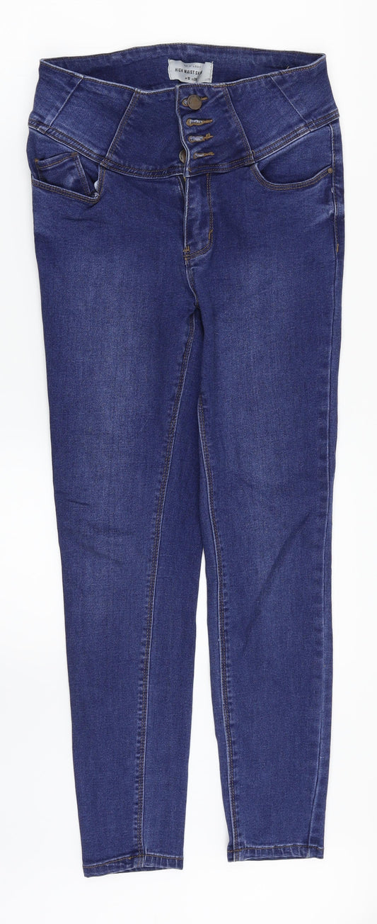 New Look Womens Blue  Denim Straight Jeans Size 10 L26 in