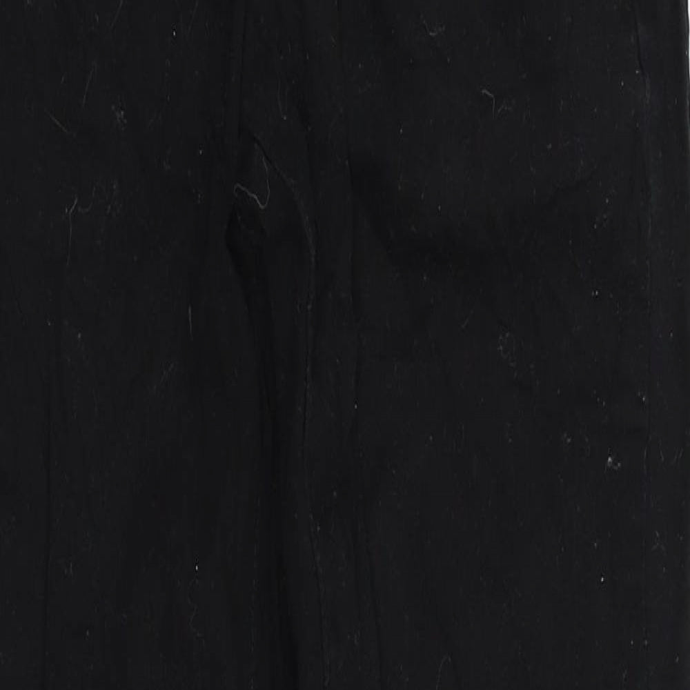 Womens UK Size S Pieces Regular Fit Straight Black Jeans