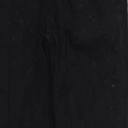 Womens UK Size S Pieces Regular Fit Straight Black Jeans